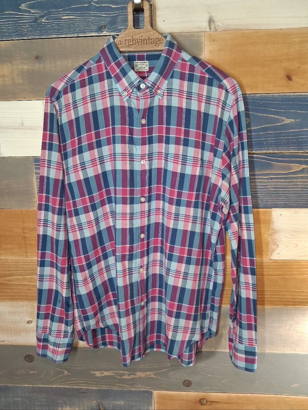 J.Crew Plaid Dress Shirt 100% Cotton L